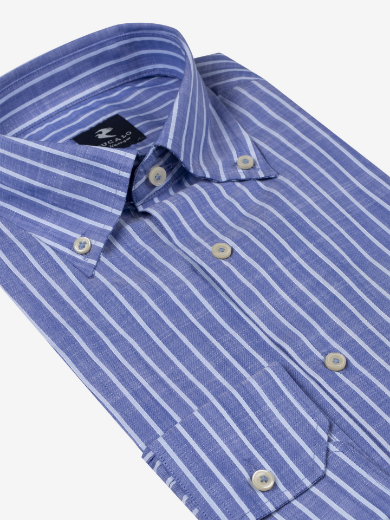 Imagen de Camisa de rayas multicolor 100% algodón