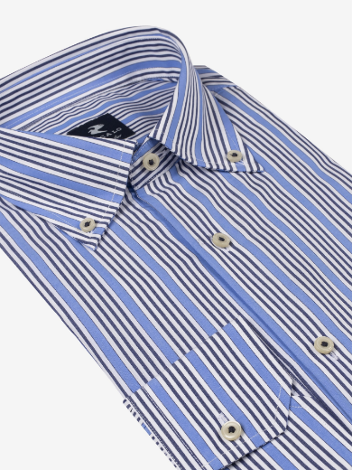 Imagen de Camisa de rayas multicolor 100% algodón
