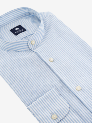 Imagen de Camisa de rayas en mezcla de algodón y lino