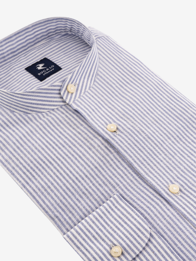 Imagen de Camisa de rayas en mezcla de algodón y lino