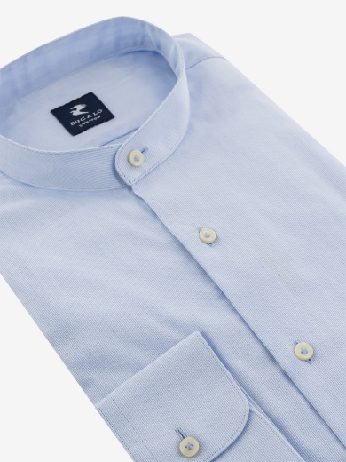 Imagen de Camisa de piqué azul claro de puro algodón