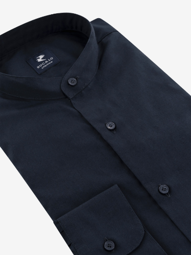 Imagen de Camisa de popelín azul de puro algodón