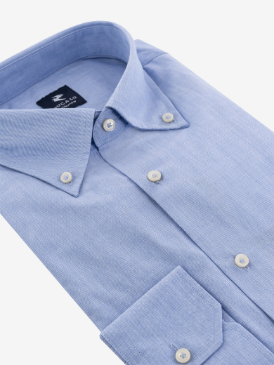 Imagen de Camisa azul claro en hilo de algodón puro