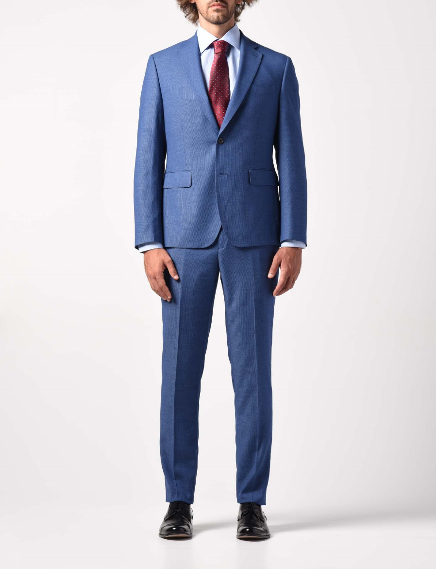 Picture of Single-breasted 2-piece suit with micro structure