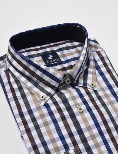 Picture of Checked cotton poplin shirt