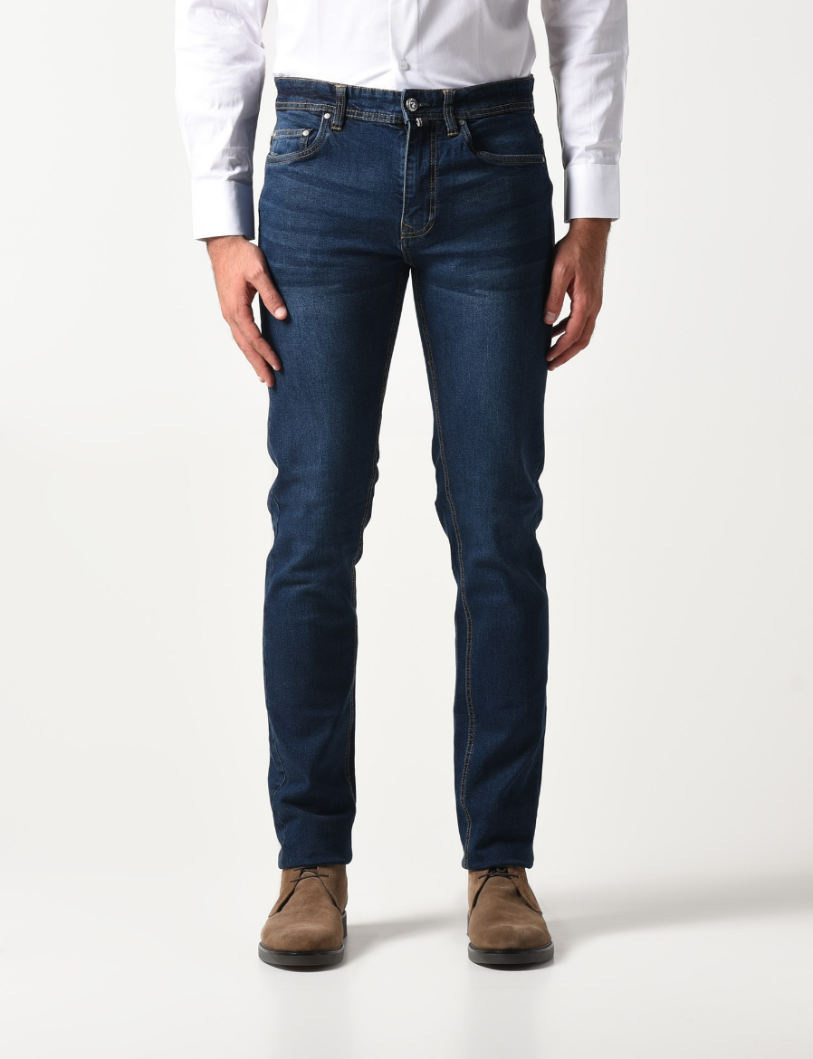 Picture of 5-pocket jeans in washed denim