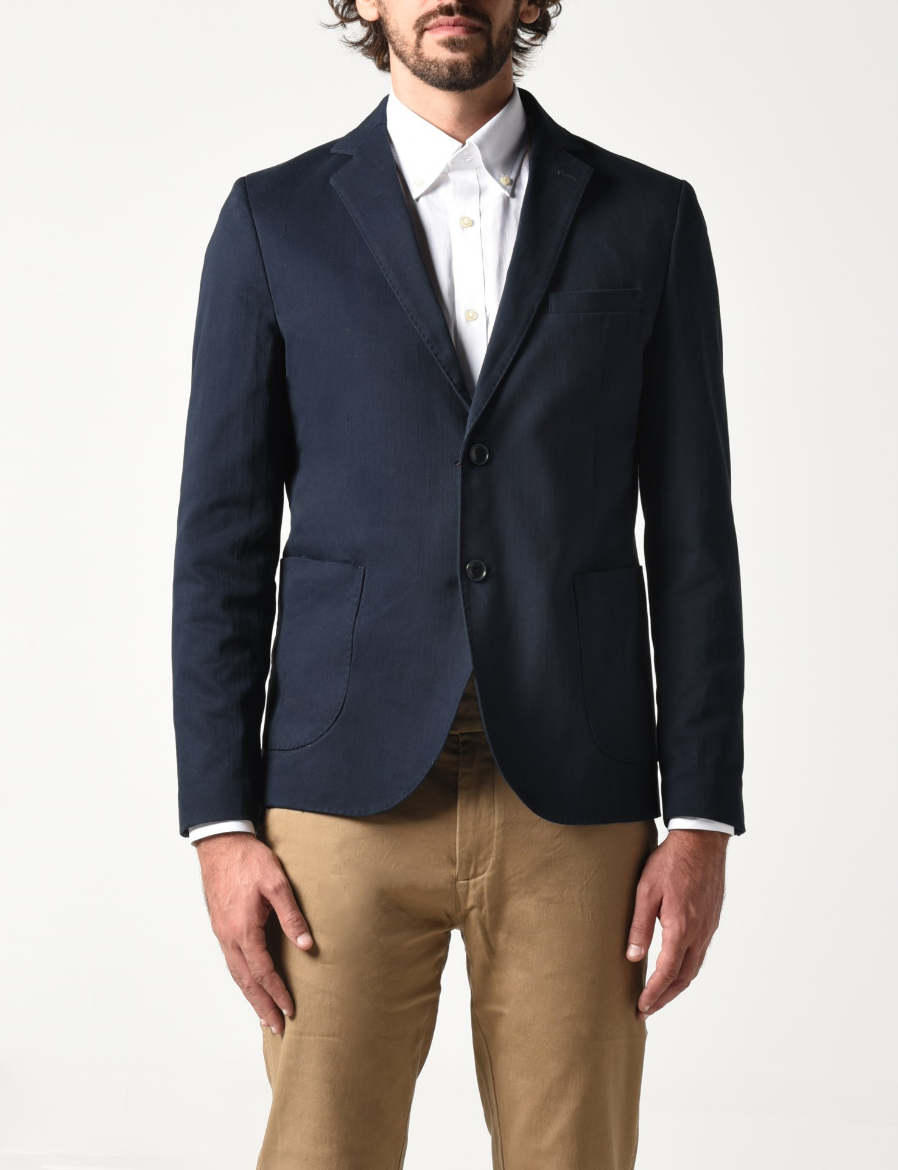 Picture of Scalloped twill cotton jacket