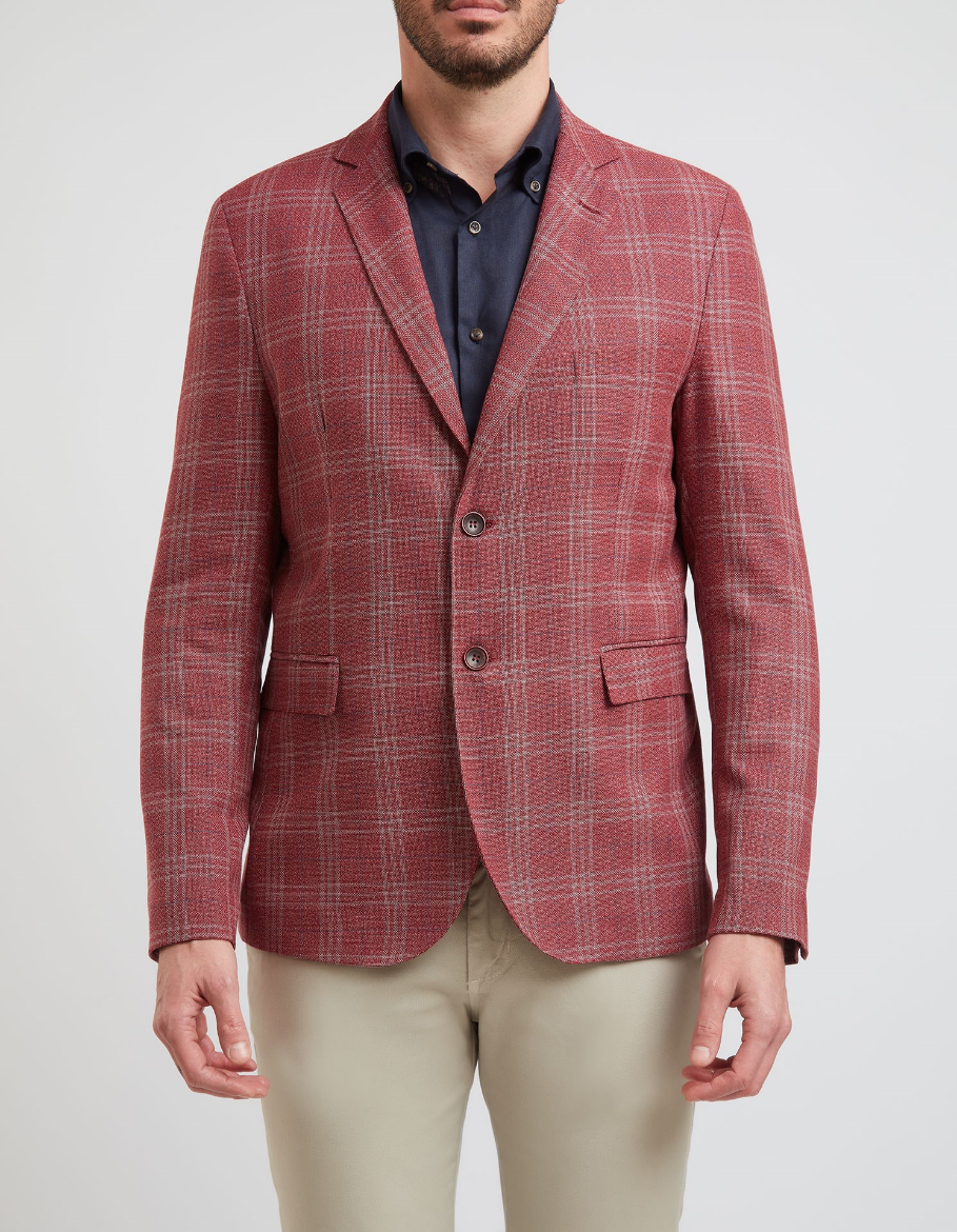 Picture of UNLINED CHECKED JACKET WITH WIRE POCKET
