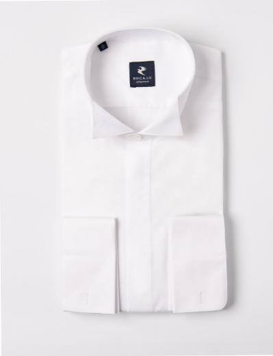 Picture of SHIRT WITH DIPLOMATIC COLLAR, DOUBLE FABRIC CUFFS, COTTON TWILL