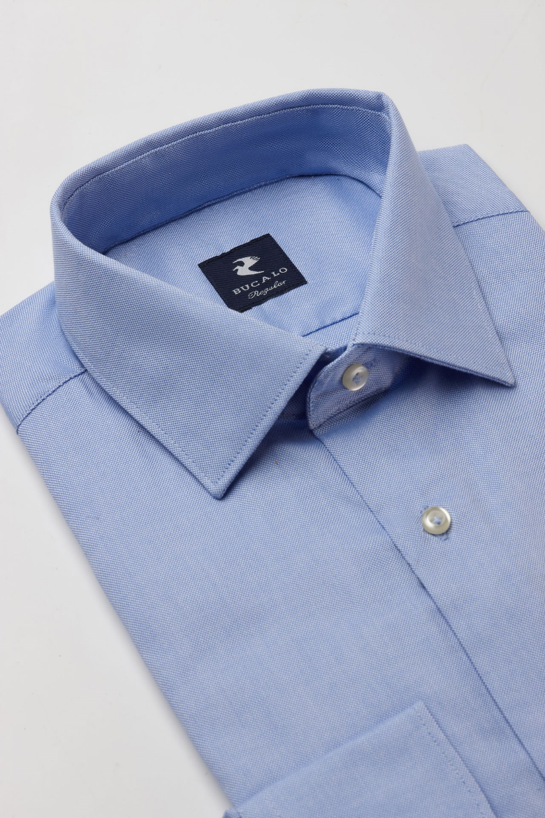 Picture of ITALIAN COLLAR SHIRT IN PLAIN OXFORD FABRIC