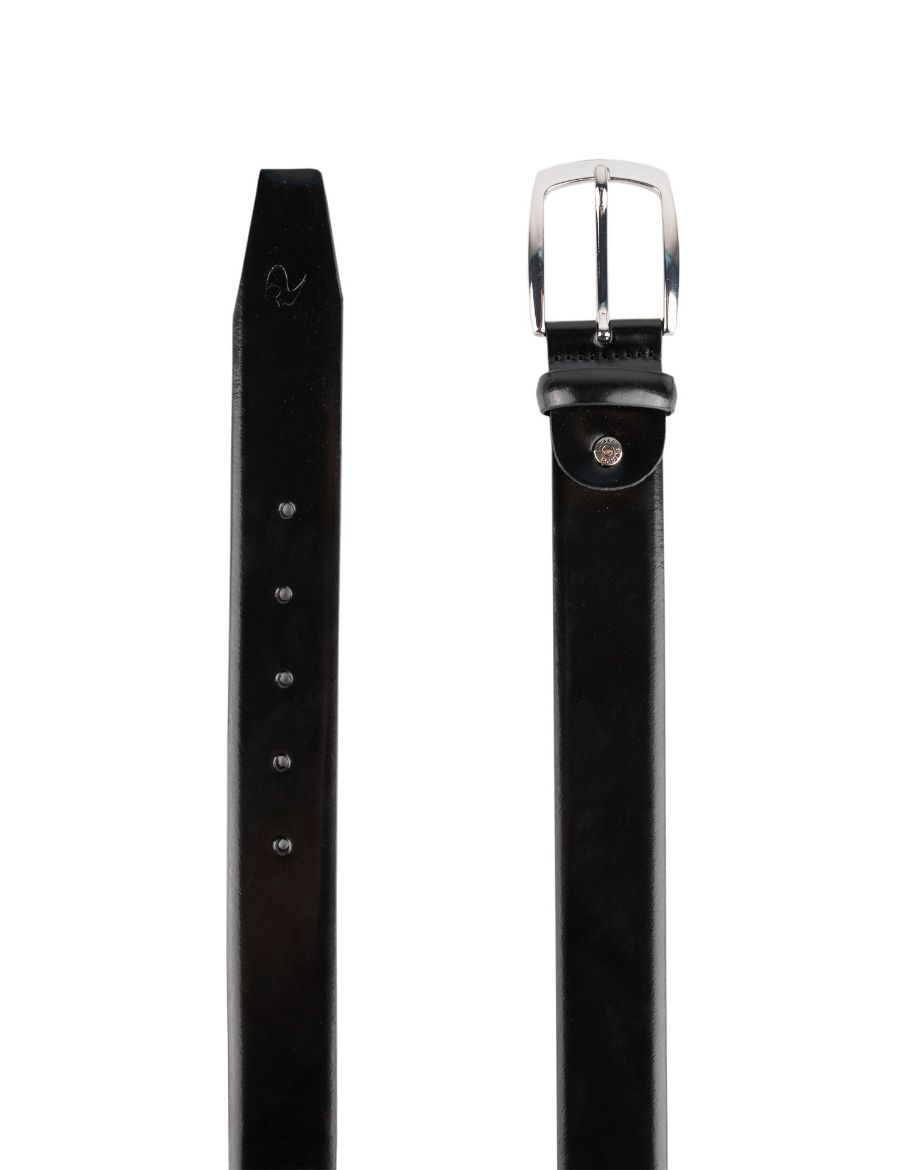Picture of 35 mm BLUE POLISHED leather belt