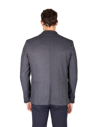 Picture of Unlined jacket with pin eye design, patch pocket