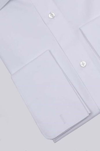 Picture of SEMI-FRENCH COLLAR COTTON SHIRT WITH DOUBLE CUFF
