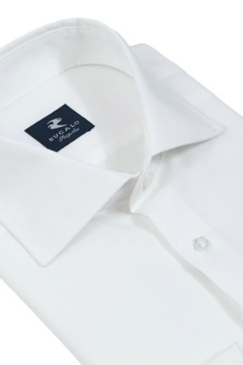 Picture of Classic piqué shirt dyed with semi-french collar