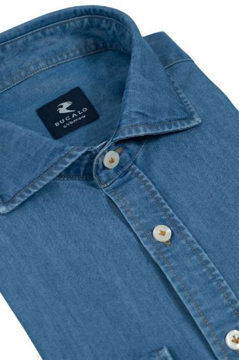 Picture of Small Semi-French Collared Denim Shirt