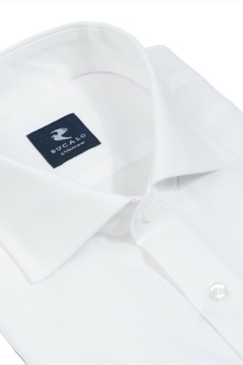 Imagen de Camisa clásica Oxford de color sólido con cuello francés
