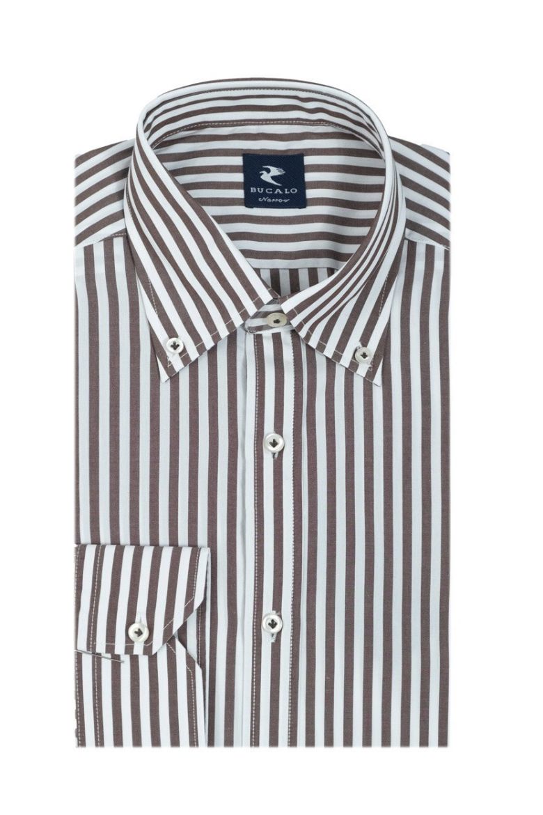 Imagen de CAMISA A RAYAS CON CUELLO BUTTON DOWN